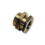 Legris 0117 Series Bulkhead Threaded Adaptor, G 3/8 Female To G 3/8 Male, Threaded Connection Style
