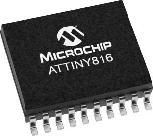 Microchip Microcontrôleur, 8bit, 512 Ko RAM, 8 Ko, 20MHz, SOIC 20, Série ATtiny816