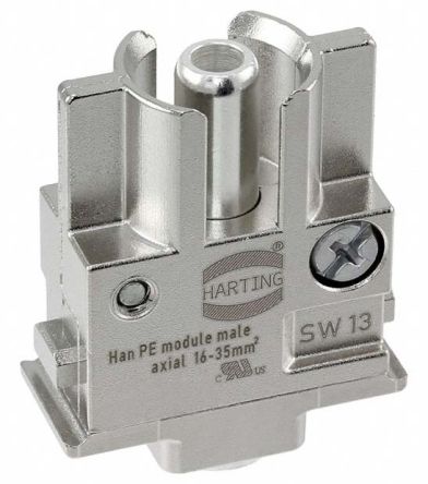 HARTING Han-Modular Robustes Power Steckverbinder-Modul, 1-polig Stecker, Han-PE-Modul