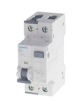 Siemens RCBO Sentron 5SU1 FI/LS-Schalter 40A, 2-polig, Empfindlichkeit 30mA, DIN-Schienen-Montage