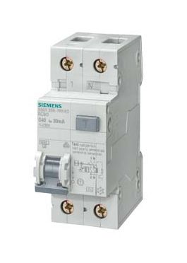 Siemens RCBO Sentron 5SU1 FI/LS-Schalter 13A, 2-polig Typ B, Empfindlichkeit 30mA, DIN-Schienen-Montage