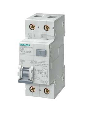 Siemens RCBO Sentron 5SU1 FI/LS-Schalter 20A, 2-polig, Empfindlichkeit 30mA, DIN-Schienen-Montage
