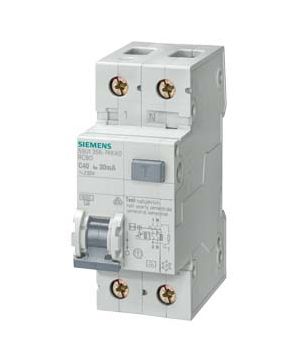 Siemens RCBO Sentron 5SU1 FI/LS-Schalter 8A, 2-polig, Empfindlichkeit 30mA, DIN-Schienen-Montage