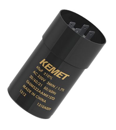 KEMET Condensador Electrolítico Serie MS, 80μF, 0 To +25%, 260V Ac, De Encaje A Presión, 39 X 116mm
