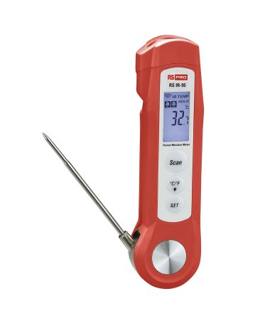 RS PRO IR-95 Infrarot-Thermometer 4:1, Bis +280°C, Celsius, DKD/DAkkS-kalibriert