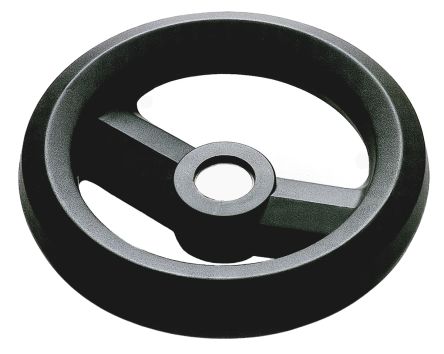 RS PRO Black Glass-Fibre Reinforced Technopolymer Hand Wheel, 160mm Diameter