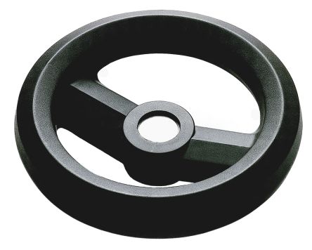 RS PRO Black Glass-Fibre Reinforced Technopolymer Hand Wheel, 160mm Diameter