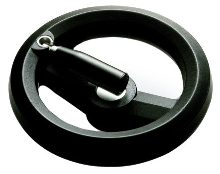 RS PRO Black Technopolymer Hand Wheel, 80mm Diameter