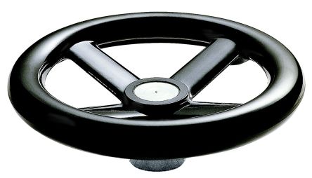 RS PRO Black Phenoplast, Vegetal Fibre Reinforced Hand Wheel, 100mm Diameter