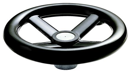 RS PRO Black Phenoplast, Vegetal Fibre Reinforced Hand Wheel, 300mm Diameter