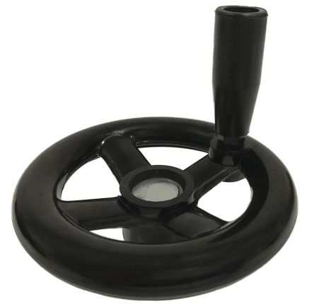 RS PRO Black Hand Wheel, 120mm Diameter