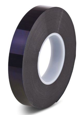 Hi-Bond 泡棉胶带, 两面, 1.2mm厚, 9mm宽, 33m长, 黑色, 聚乙烯, 泡沫密度250kg/m³