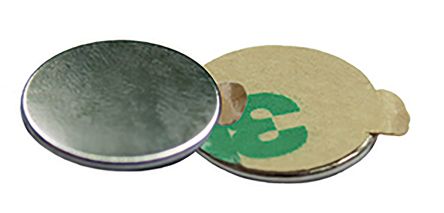 Eclipse Neodym Magnet, Scheibe, 12mm, 1.54kg Selbstklebend X 2mm, L. 2mm