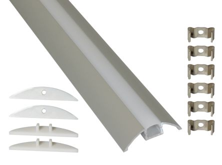 PowerLED LED-Leiste, Profil & Streuscheibe, Für Voutenbeleuchtung, Regalbeleuchtung, Sockelleistenbeleuchtung,