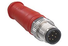Brad Circular Connector, 8 Contacts, In-line, M12 Connector, Socket, Male, IP67, 120076 Series