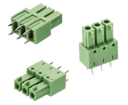 Wurth Elektronik WR-TBL Steckbarer Klemmenblock Invertierte Stiftleiste 3-Kontakte 3.81mm-Raster Vertikal