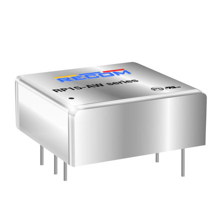 Recom RP15-AW DC/DC-Wandler 15W 24 V Dc IN, ±15V Dc OUT / ±500mA 1.6kV Dc Isoliert