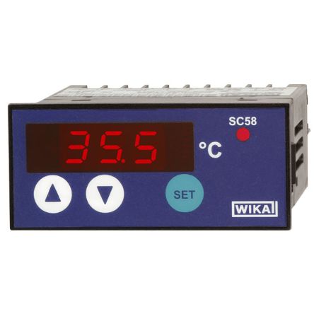 WIKA PID Temperaturregler Tafelmontage Relais Ausgang/ PT100, PT1000, PTC Eingang, 230 V Ac, 62 X 28mm