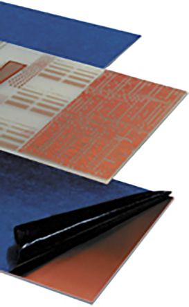Fortex 覆铜板, 双面, 环氧玻璃纤维积层板, 35μm铜, 233.4 x 160 x 1.6mm