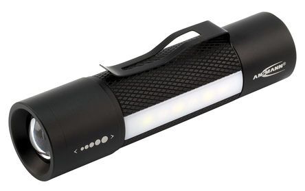 Ansmann LED手电筒, T系列, 220 lm, 3 节 AAA 电池电池, 黑色