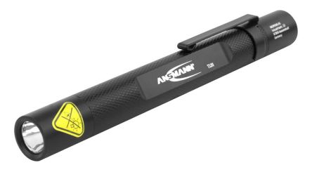 Ansmann LED笔形手电筒, T系列, 130 lm, 2 个 AAA电池, 黑色