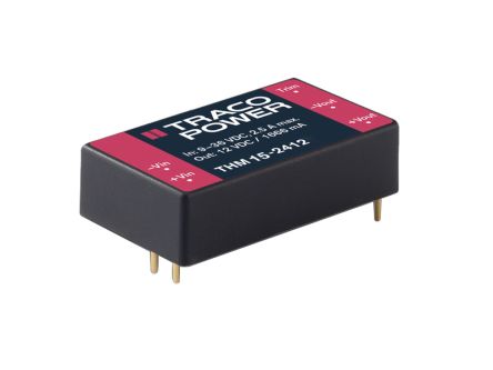 TRACOPOWER THM 15 DC/DC-Wandler 15W 24 V Dc IN, 12V Dc OUT / 1.25A 5kV Ac Isoliert