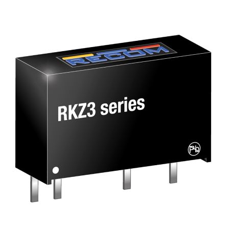 Recom RKZ3 DC/DC-Wandler 3W 12 V Dc IN, 5V Dc OUT / 600mA 3kV Dc Isoliert