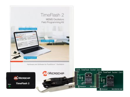 Microchip DSC-TIMEFLASH2-KIT2 Evaluation Kit, Oszillator, MEMS-Oszillator, Programmiergerät, Time Flash2