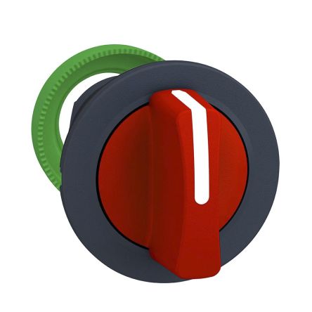 Schneider Electric Harmony XB5 Series 3 Position Selector Switch Head, 30mm Cutout, Red Handle