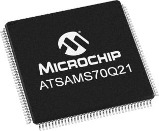 디바이스마트,,,ATSAMS70Q21B-AN,Microchip ATSAMS70Q21B-AN, 32bit ARM Cortex M7 Microcontroller, 300MHz, 2 MB Flash, 144-Pin LQFP / 168-2818
