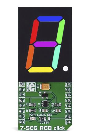 MikroElektronika Carte MikroBus Click 7-SEG RGB Click, Affichage à 7 Segments