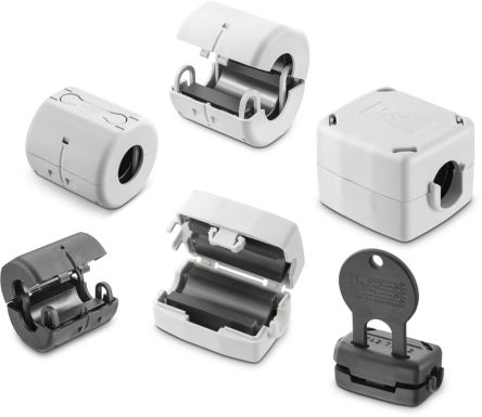 Wurth Elektronik Openable Ferrite Sleeve with key, 62 x 60 x 55mm, Apertures: 1, Diameter 55mm