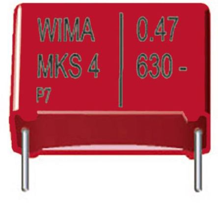 WIMA Condensador De Película, 330nF, ±10%, 40 V Ac, 63 V Dc, Montaje En Orificio Pasante