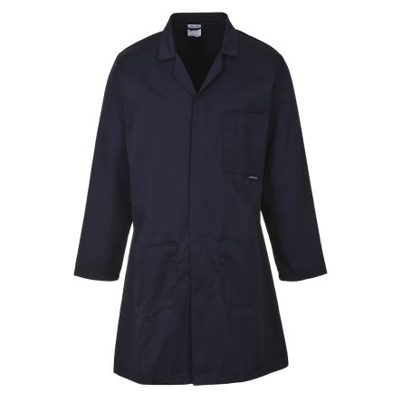 RS PRO Blouse De Laboratoire, Homme, Bleu Marine, Taille S, Réutilisable