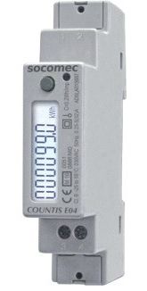 Socomec Energiemessgerät LCD, 7-stellig / 1-phasig, Impulsausgang