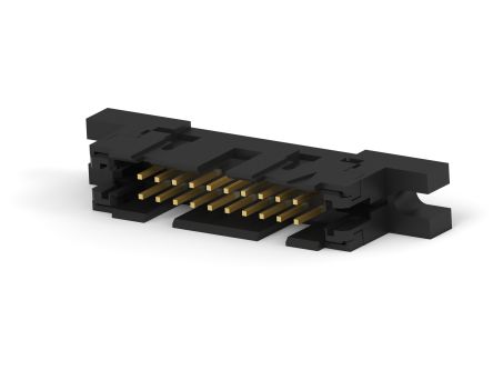 TE Connectivity AMP-LATCH IDC-Steckverbinder Stecker, Gewinkelt, 20-polig / 2-reihig, Raster 2.54mm