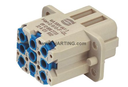 HARTING Han Q Industrie-Steckverbinder Kontakteinsatz, 8-polig 16A Buchse, Schnellverriegelung