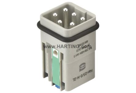 HARTING Han Q Industrie-Steckverbinder Kontakteinsatz, 5-polig 16A Stecker, Schnellverriegelung