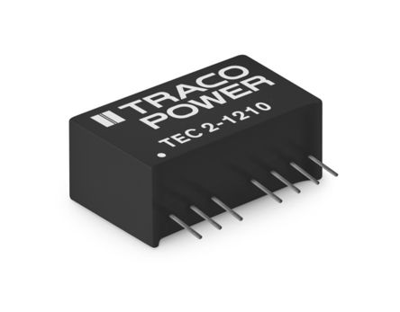 TRACOPOWER TEC 2 DC/DC-Wandler 2W 12 V Dc IN, ±15V Dc OUT / 67mA 1.6kV Dc Isoliert