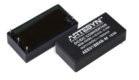 Artesyn AEE15W-M DC/DC-Wandler 15W 48 V Dc IN, 5V Dc OUT / 3A 4.2kV Dc Isoliert