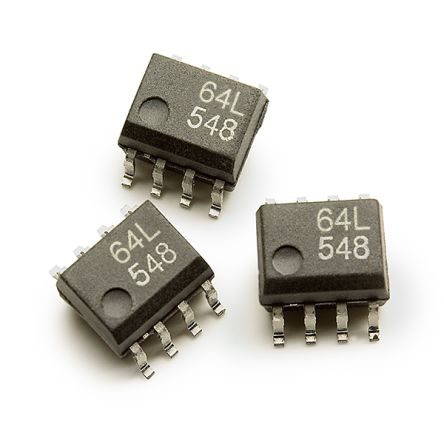 Broadcom ACPL-064L SMD Dual Optokoppler AC/DC-In / CMOS-Out, 8-Pin SO, Isolation 3750 V Eff.