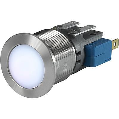 Schurter Kapazitiver Schalter Drucktaster / 24V Dc Beleuchtet, Weiß / 10A, IP40, IP67