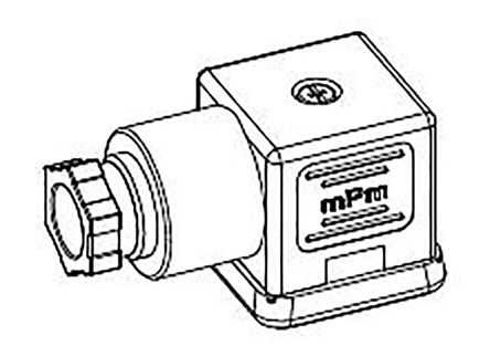 Molex 121064 Ventilsteckverbinder DIN 43650 A 2P / 24 V Dc Mit Lampe, PG9, Klar