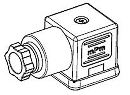 Molex 121023 Ventilsteckverbinder DIN 43650 A 2P+E / 250 V (AC); 300 V (DC), PG11, Schwarz