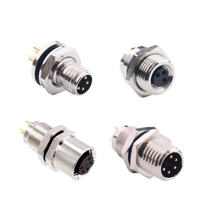 Norcomp Circular Connector, 4 Contacts, Panel Mount, M8 Connector, Plug, Male, IP67, M8 Series