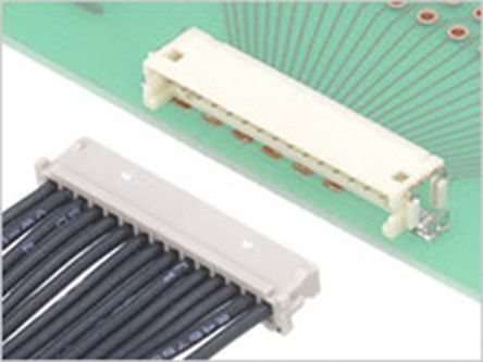Hirose Conector Macho Para PCB Serie DF13 De 4 Vías, 1 Fila, Paso 1.25mm, Para Soldar, Montaje Superficial