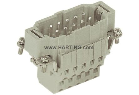 HARTING Han ESS Industrie-Steckverbinder Kontakteinsatz, 10-polig 16A Stecker, Käfigklemme