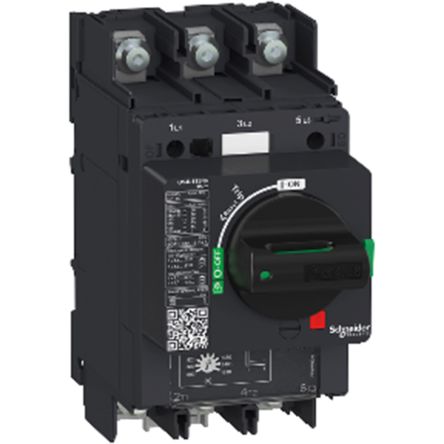 Schneider Electric Interruptor Automático 3P, 3.5A, Poder De Corte 50 KA GV4L03N6, TeSys, Montaje En Carril DIN