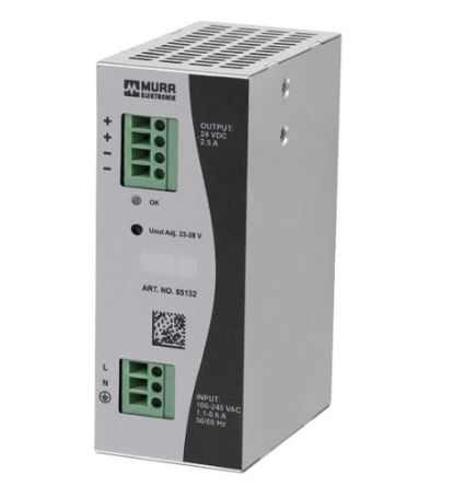 Murrelektronik Limited Murrelektronik Eco-Rail Switch-Mode DIN-Schienen Netzteil 60W, 90 → 264V Ac, 24V Dc / 2.5A