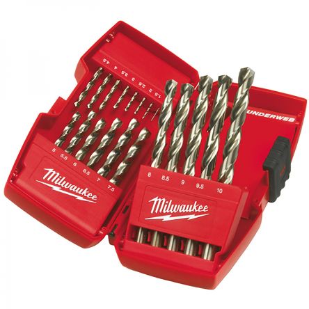Milwaukee 4932352374 HSS-G Drill Bit Set Metal 19 Pieces Set 19 Piece 1-10mm